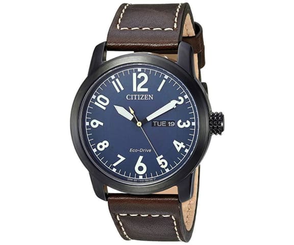 CITIZEN BM8478-01L Analog Chandler Eco-Drive Blue Dial Men’s Leather Watch