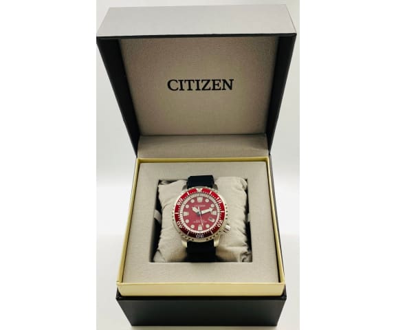 CITIZEN BN0159-15X Promaster Analog Red Dial Rubber Strap Men’s Watch
