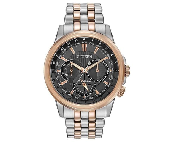 CITIZEN BU2026-65H Chronograph Eco-Drive Analog Stainless Steel Black Dial Mens Watch
