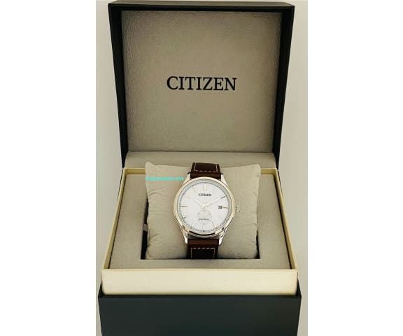 CITIZEN BV1119-14A Analog Eco-Drive White Dial Men’s Leather Watch