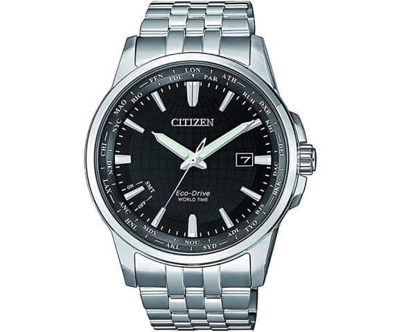 CITIZEN BX1001-89E Eco-Drive World Time Black Dial Men’s Steel Watch