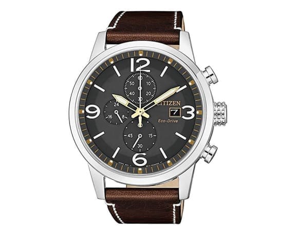 CITIZEN CA0618-26H Eco-Drive Chronograph Analog Men’s Leather Watch