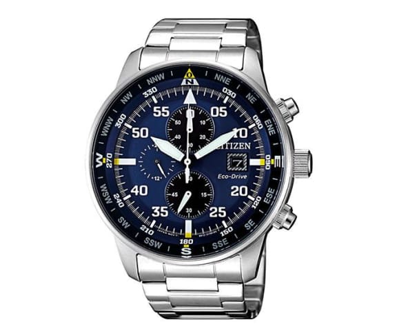 CITIZEN CA0690-88L Chronograph Eco-Drive Analog Stainless Steel Blue Dial Men’s Watch