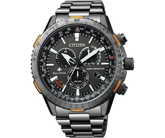 CITIZEN CB5007-51H Chronograph Eco-Drive Analog Stainless Steel Black Dial Mens Watch