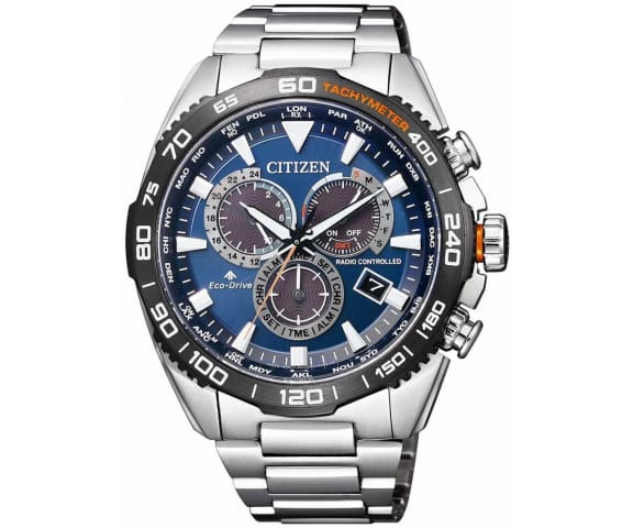 CITIZEN CB5034-82L Radio Controlled Chronograph Stainless Steel Blue Dial Mens Watch