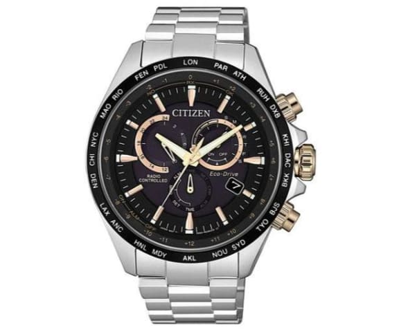 CITIZEN CB5834-86E Chronograph Eco-Drive Radio Controlled Stainless Steel Black Dial Men’s Watch