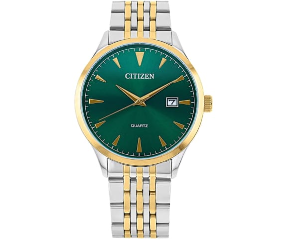 CITIZEN DZ0064-52X Quartz Analog Green Dial Two-Tone Stainless Steel Men’s Watch