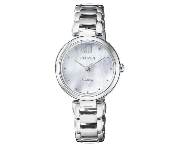 CITIZEN EM0530-81D Eco-Drive Mother of Pearl Dial Women’s Steel Watch