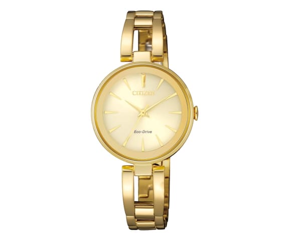 CITIZEN EM0632-81P Eco-Drive Analog Stainless Steel Gold Dial Women’s Watch