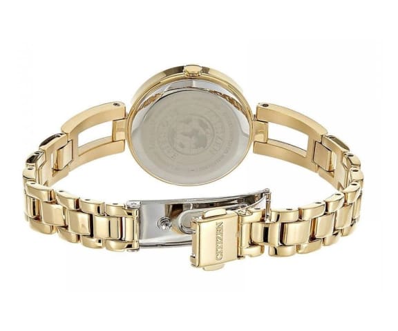 CITIZEN EM0632-81P Analog Eco-Drive Gold Dial Stainless Steel Women’s Watch