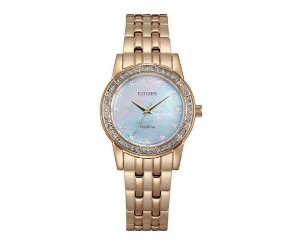 CITIZEN EM0773-54D Analog Silhouette Crystal Mother of Pearl Stainless Steel Women’s Watch