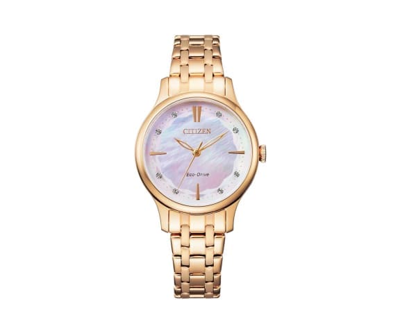 CITIZEN EM0893-87Y Eco-Drive Analog Gold Stainless Steel Women’s Watch