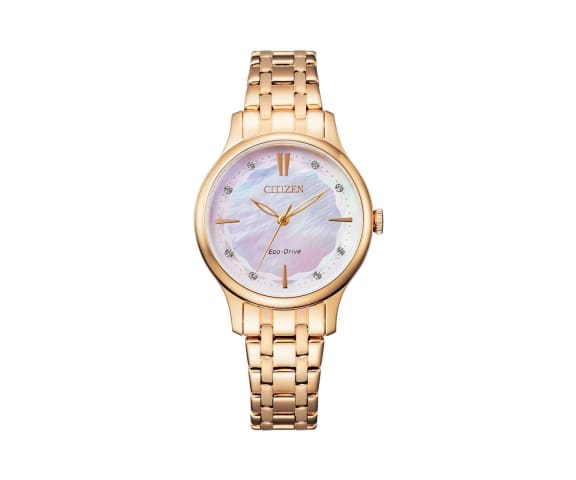 CITIZEN EM0893-87Y Eco-Drive Analog Gold Stainless Steel Women’s Watch