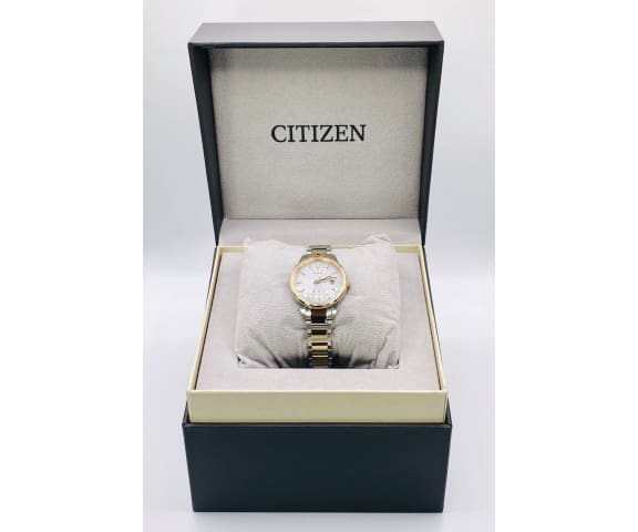 CITIZEN EW2596-89A Eco-Drive Analog White Dial Stainless Steel Women’s Watch