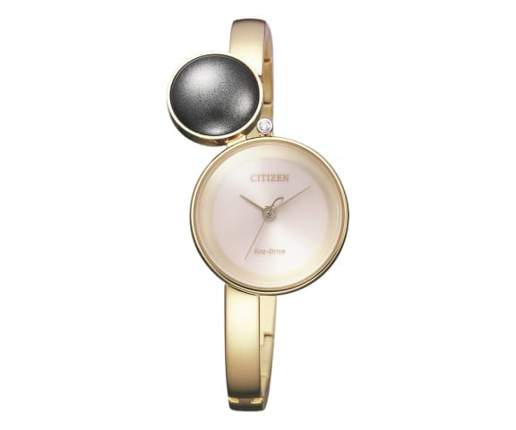 CITIZEN EW5493-51W Eco-Drive Diamond Gold Dial Women’s Steel Watch