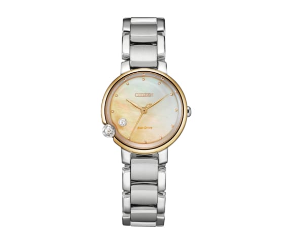 CITIZEN EW5586-86Y Eco-Drive Diamond Mother of Pearl Dial Stainless Steel Women’s Watch
