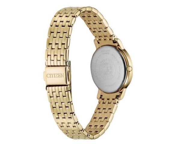 CITIZEN EX1483-84A Eco-Drive Analog Stainless Steel Gold & White Dial Women’s Watch