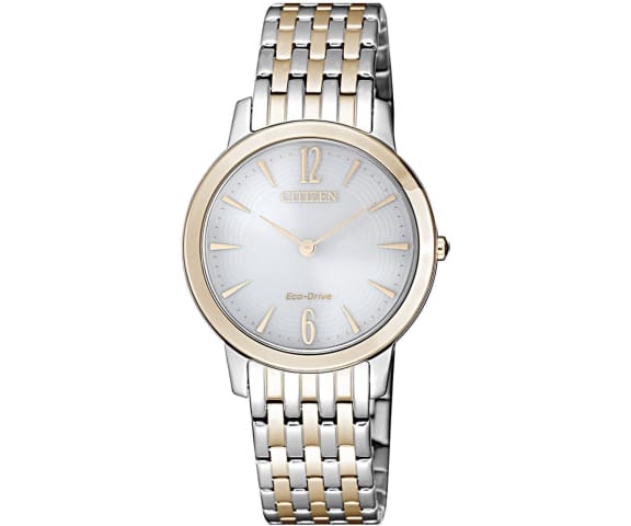 CITIZEN EX1496-82A Eco-Drive Analog Stainless Steel Silver & Gold Dial Women’s Watch