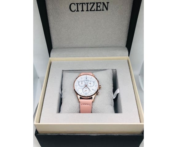 CITIZEN FB1443-08A Analog Chandler Eco-Drive Chronograph Women’s Leather Watch
