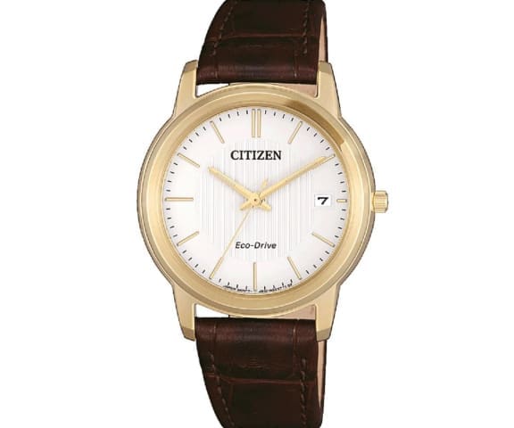 CITIZEN FE6012-11A Eco-Drive Analog White Dial Women’s Leather Watch