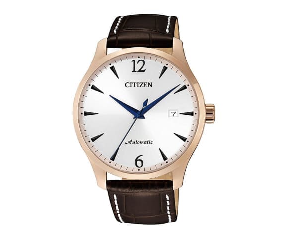 CITIZEN NJ0113-10A Analog Automatic White Dial Men’s Leather Watch