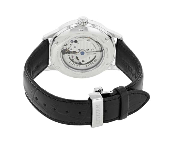 CITIZEN NK0000-10A Analog Automatic White Dial Leather Men’s Watch