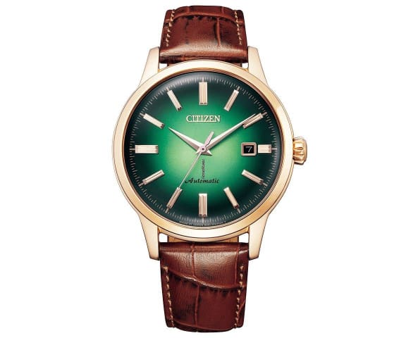 CITIZEN NK0002-14W Automatic Analog Green Dial Leather Men’s Watch
