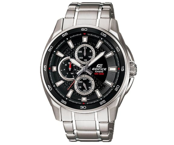 EDIFICE EF-334D-1AVUDF Chronograph Analog Stainless Steel Black Dial Men’s Watch