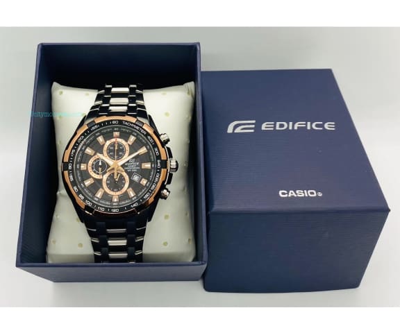 EDIFICE EF-539D-1A5VUDF Chronograph Quartz Black Dial Stainless Steel Men’s Watch
