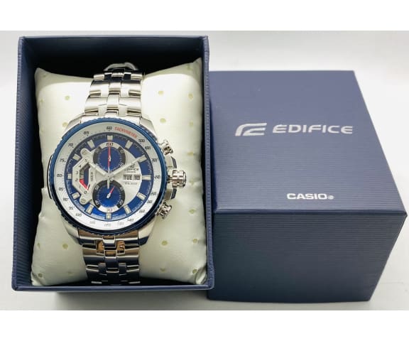 EDIFICE EF-558D-2AVUDF Chronograph Quartz Stainless Steel Blue Dial Men’s Watch