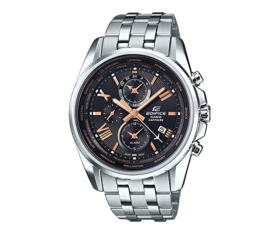 EDIFICE EFB-301JD-1ADR Chronograph Analog Stainless Steel Black Dial Men’s Watch