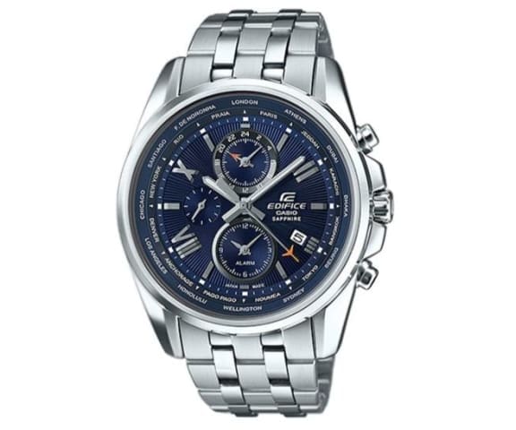 EDIFICE EFB-301JD-2ADR Chronograph Analog Stainless Steel Blue Dial Men’s Watch