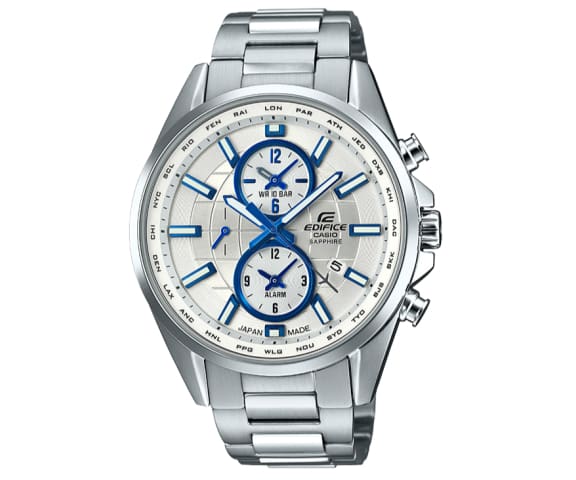 EDIFICE EFB-302JD-7ADR Chronograph Analog Stainless Steel White Dial Men’s Watch