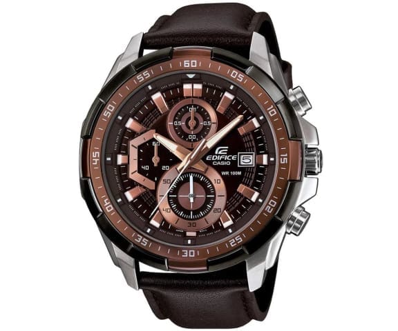 EDIFICE EFR-539L-5AVUDF Chronograph Quartz Brown Men’s Leather Watch