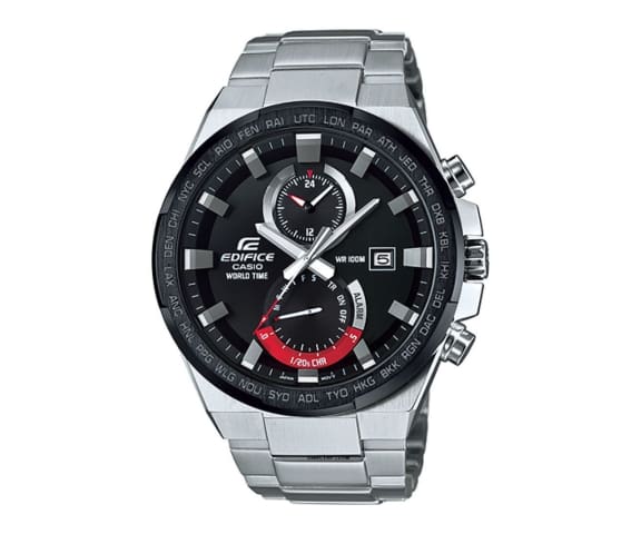 EDIFICE EFR-542DB-1AVUDF Chronograph Analog Stainless Steel Black Dial Men’s Watch