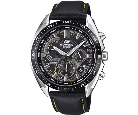 EDIFICE EFR-570BL-1AVUDF Chronograph Analog Black Men’s Leather Watch