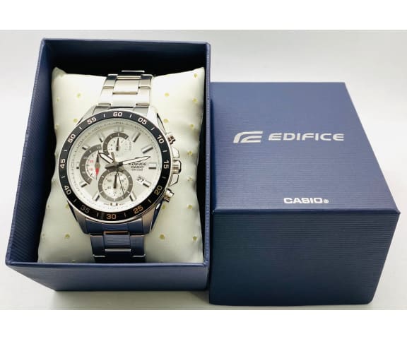 EDIFICE EFV-550D-7AVUDF Chronograph Quartz Stainless Steel White Dial Men’s Watch