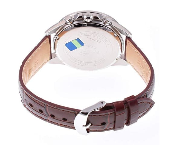 EDIFICE EFV-580L-7AVUDF Chronograph Quartz Leather Brown & White Dial Men's Watch