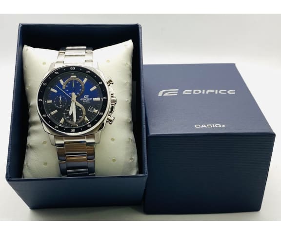 EDIFICE EFV-600D-2AVUDF Chronograph Analog Blue Dial Men’s Steel Watch