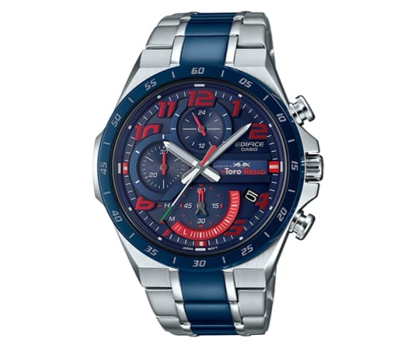EDIFICE EQS-920TR-2ADR Toro Rosso Limited Edition Solar Stainless Steel Mix-Tone Watch