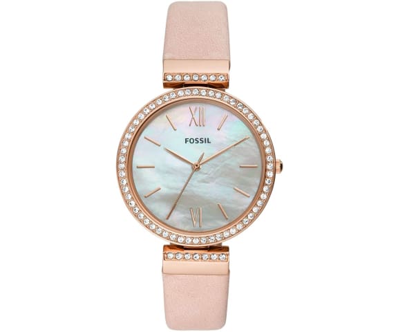 FOSSIL ES4537 Quartz Analog Leather Skin Tone & Mother Of Pearl Dial Women’s Watch