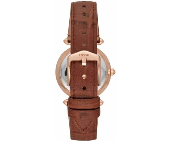 FOSSIL ES4683 Quartz Analog Leather Brown & Pink Dial Women’s Watch