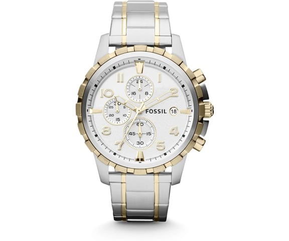 FOSSIL FS4795 White Dial Stainless Steel Men’s Chronograph Watch