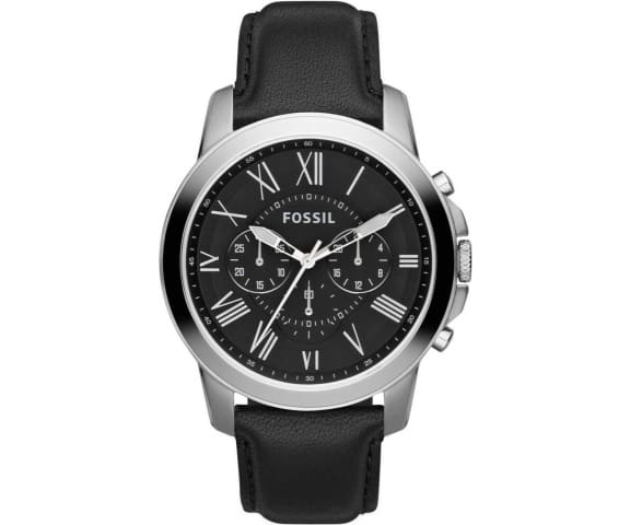 FOSSIL FS4812 Grant Chronograph Quartz Black Leather Men’s Watch