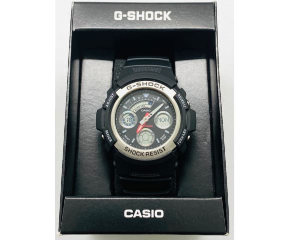 G-SHOCK AW-590-1ADR Standard Analog-Digital 200m Black Resin Men’s Watch