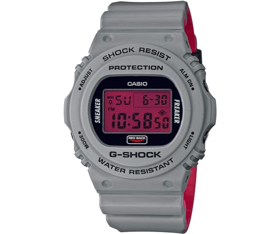 G-SHOCK DW-5700SF-1DR Digital Grey & Red Men’s Watch