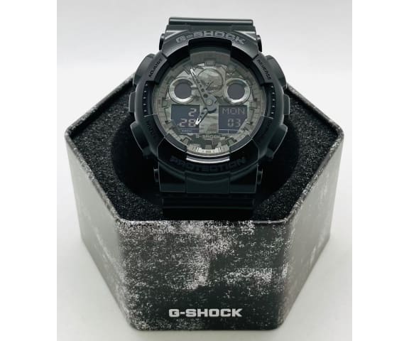G-SHOCK GA-100CF-1ADR Analog-Digital Black & Grey Resin Men’s Watch