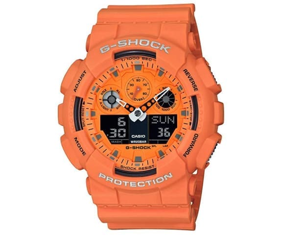 G-SHOCK GA-100RS-4ADR Analog-Digital Peach Orange Unisex Watch