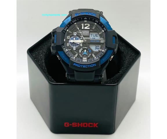 G-SHOCK GA-1100-2BDR Master of G Gravitymaster Black & Blue Resin Men’s Watch