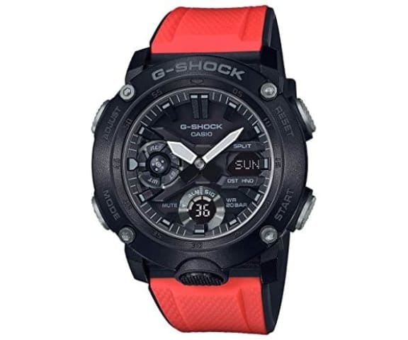 G-SHOCK GA-2000E-4DR Carbon Core Analog-Digital Red & Black Men’s Watch